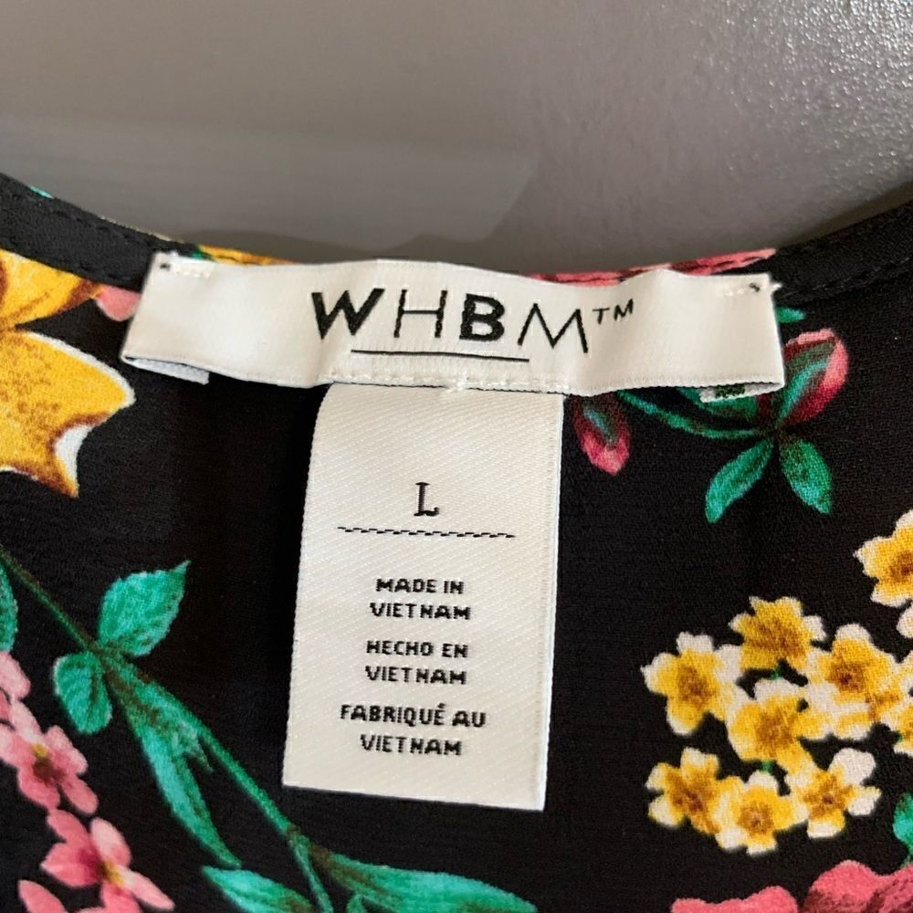 White House Black Market Vibrant Floral Dress Top Size Large - Picture 3 of 5